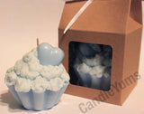Powder Blue Cupcake Candle