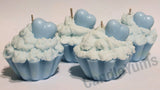 Powder Blue Cupcake Candle