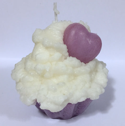 Lilac Cupcake Candle