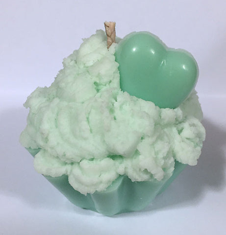 Baby Green Cupcake Candle