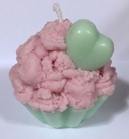 Mixed Seafoam Berry Cupcake Candle