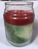Large Unique Christmas Layered Jar Candle