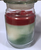 Large Unique Christmas Layered Jar Candle