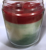 Large Unique Christmas Layered Jar Candle