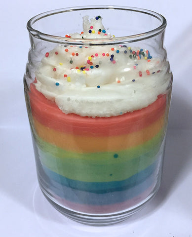 Large Rainbow Jar Candle (Sugared Berry Scented)