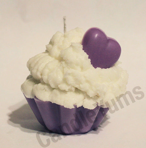 Punk Purple Cupcake Candles